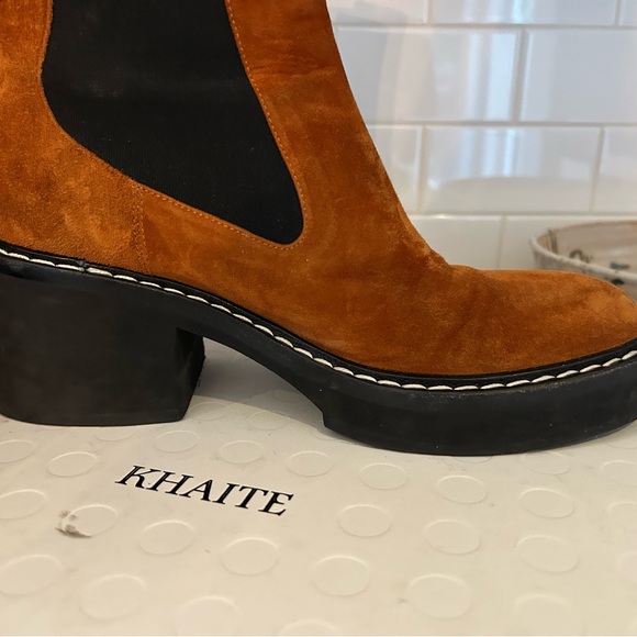 KHAITE Suede Leather Boot - Picture 6 of 15
